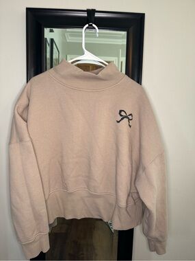 wild fable Crewneck Crop Sweatshirt with Bow Detail